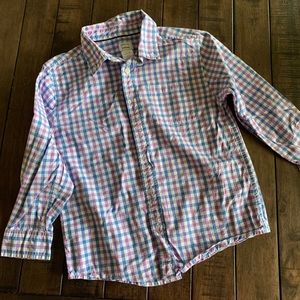 Boys Gymboree Button Down Shirt Blue Lavender